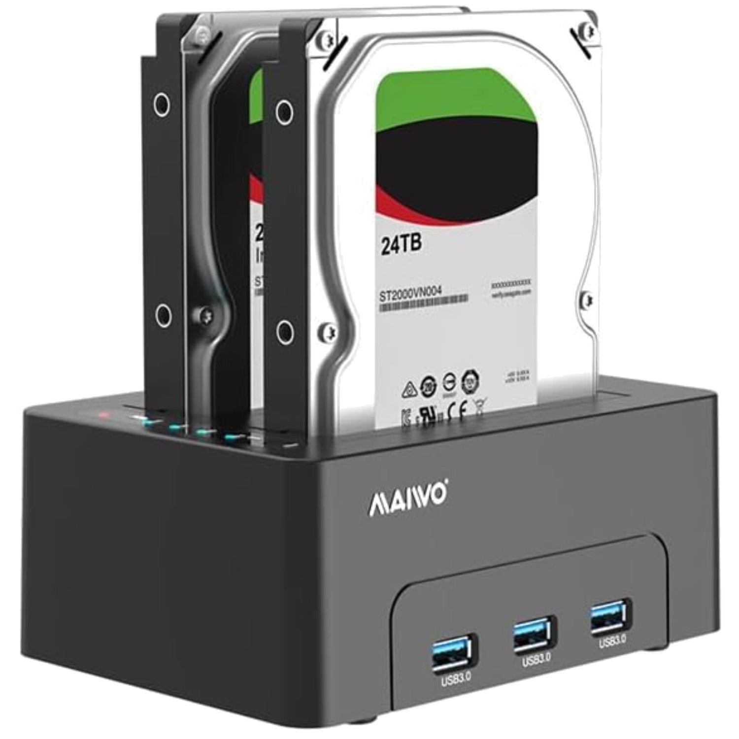 External Hard Drive Duplicator Cloner with 48TB Capacity (No Drives Included)
