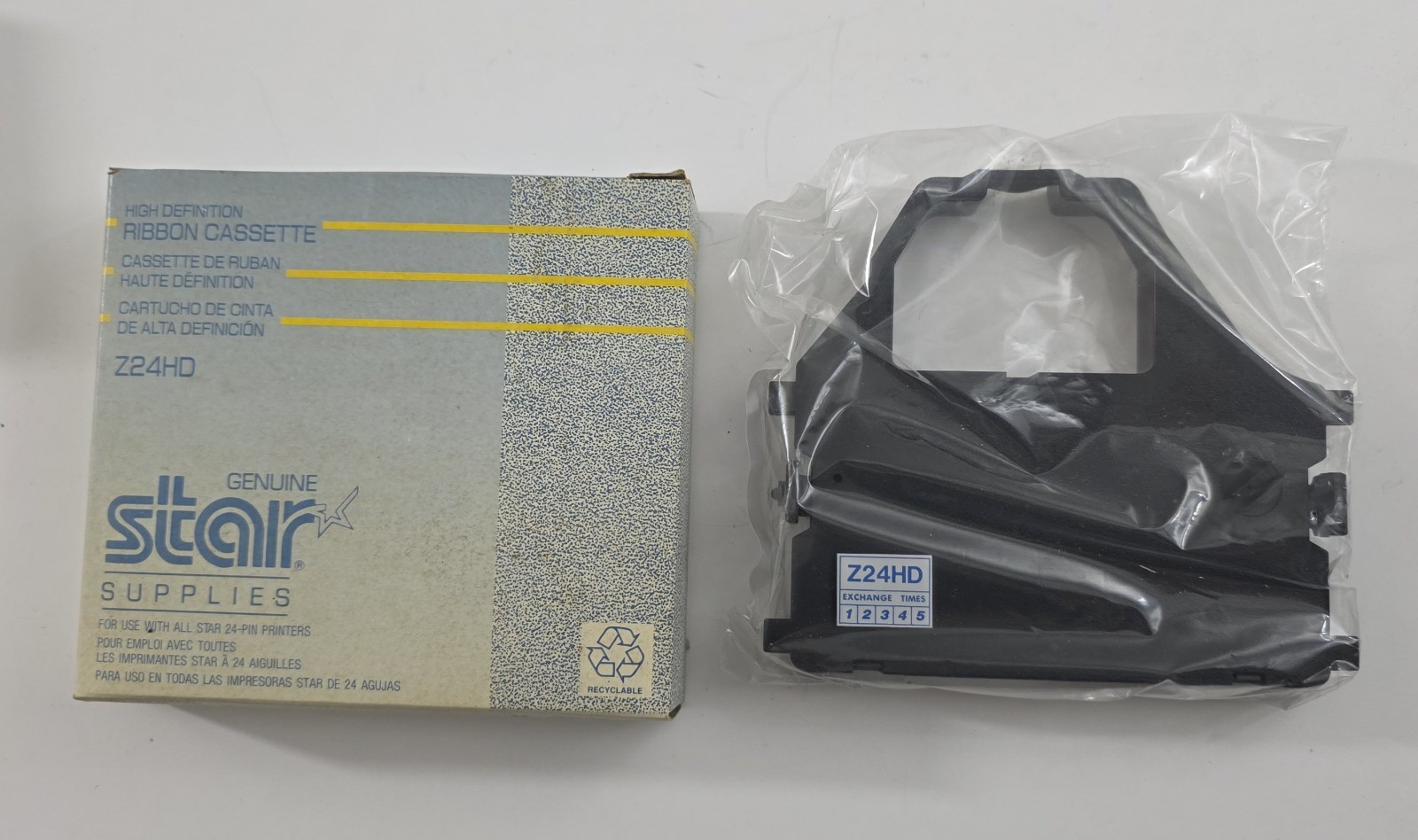 Star Z24HD Genuine Black High Def Ribbon for 24-pin Star Micronics Printers NOS