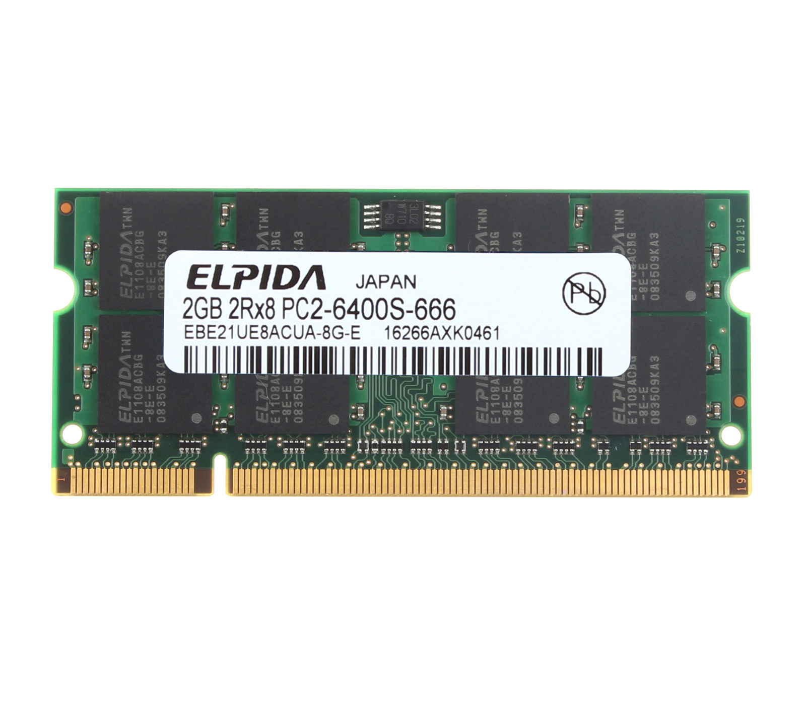 Elpida 2GB 2 GB PC2-6400 DDR2-800MHz Memory For Dell Latitude D530 531 D620 D630