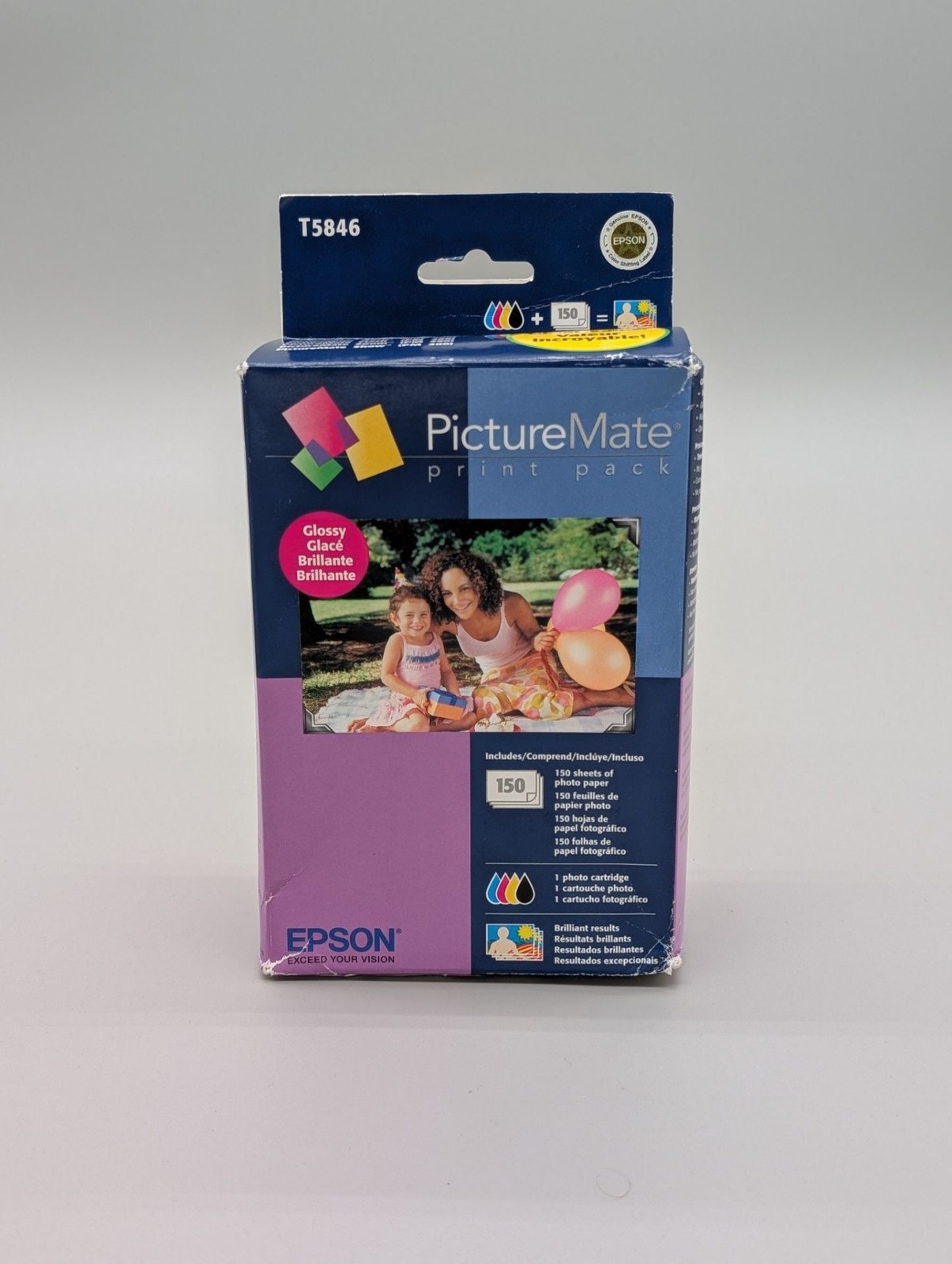 Epson PictureMate (T5846) Print Pack Photo Cartridge + 150 Sheets - New/Sealed