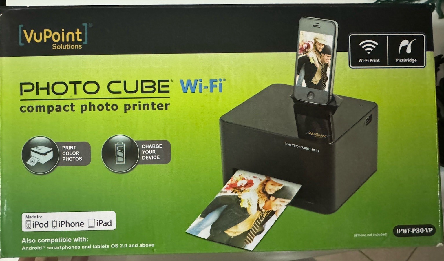 VuPoint IPWF-P30-VP Wireless Color Photo Printer-NEW OPEN BOX - 