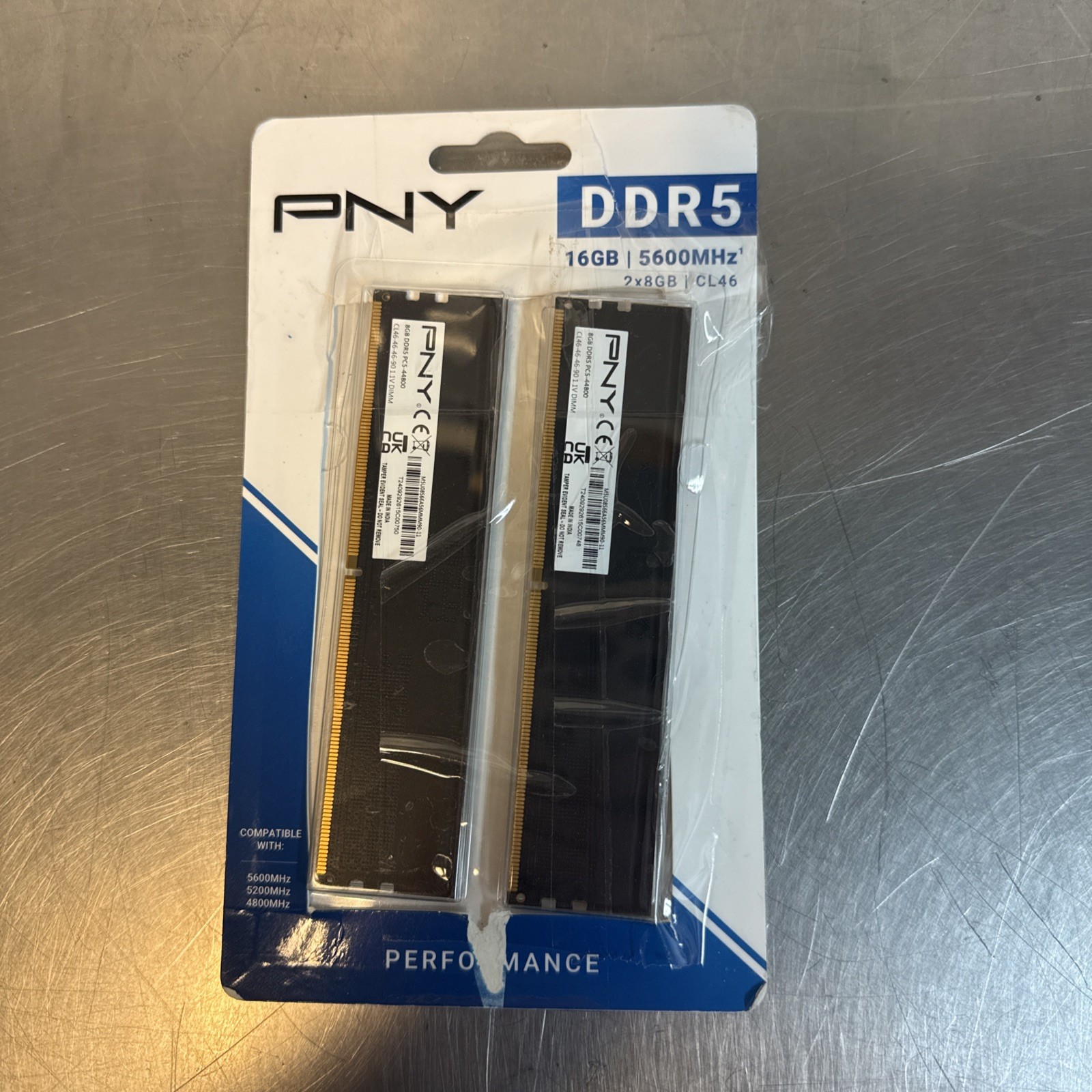 [NEW] PNY Performance 16GB (2 x 8GB) DDR5 5600MHz (PC5 44800) Desktop CL46