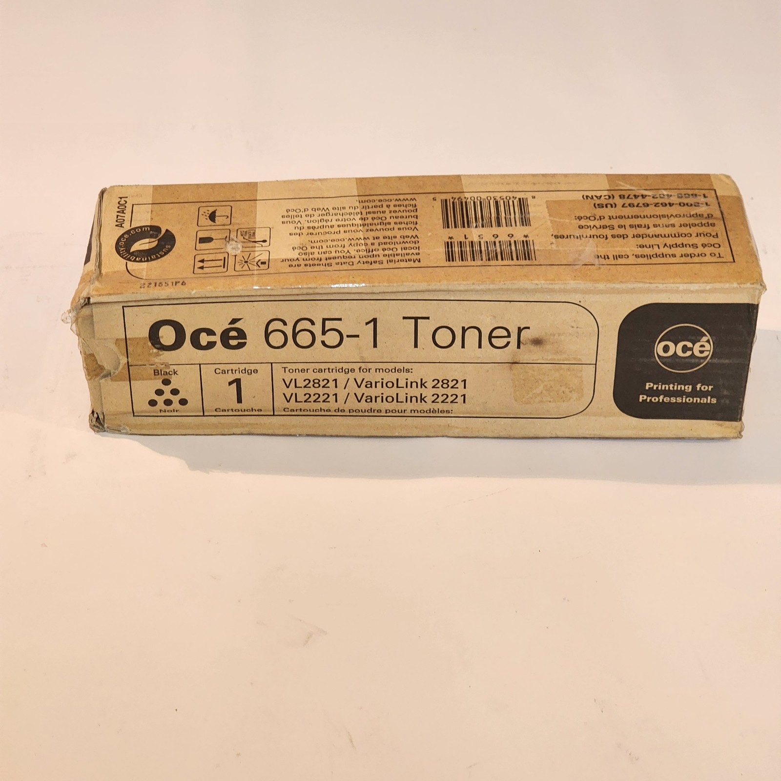 Oce 665-1 Black Toner Cartridge Genuine New Sealed Box