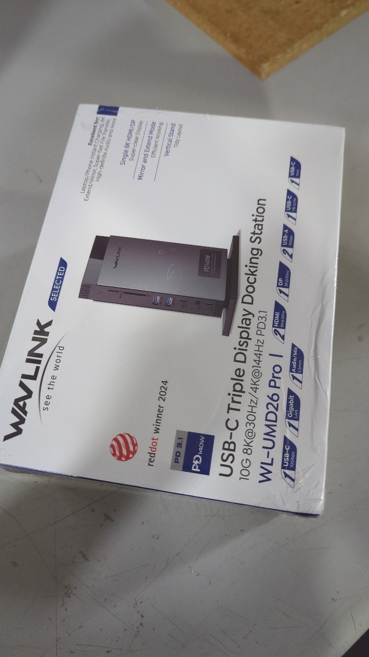 WAVLINK WLUMD26 PRO Laptop Docking Station 3 Monitors 11in1 USB C Dock G1N
