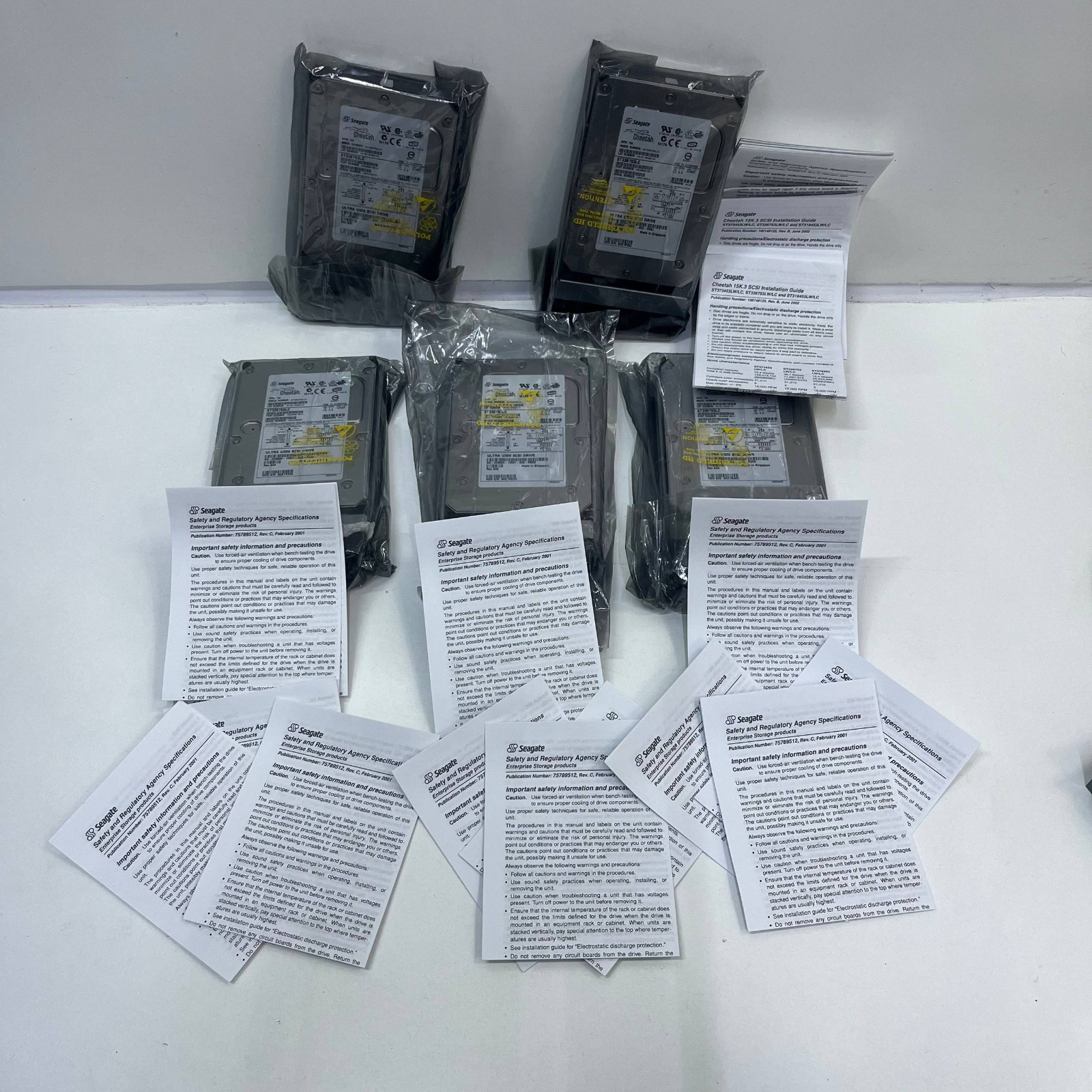 Lot of 5 Piece X New Seagate ST336753LC / 36-GB Ultra320 15K , UK#307
