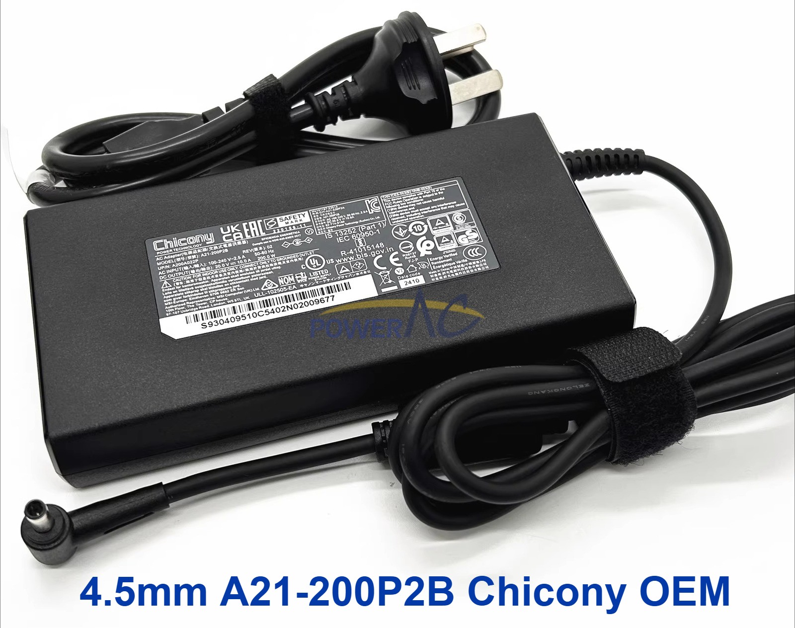 200W MSI A21-200P2B Katana A15 AI B8VG-450US Original AC Adapter Charger
