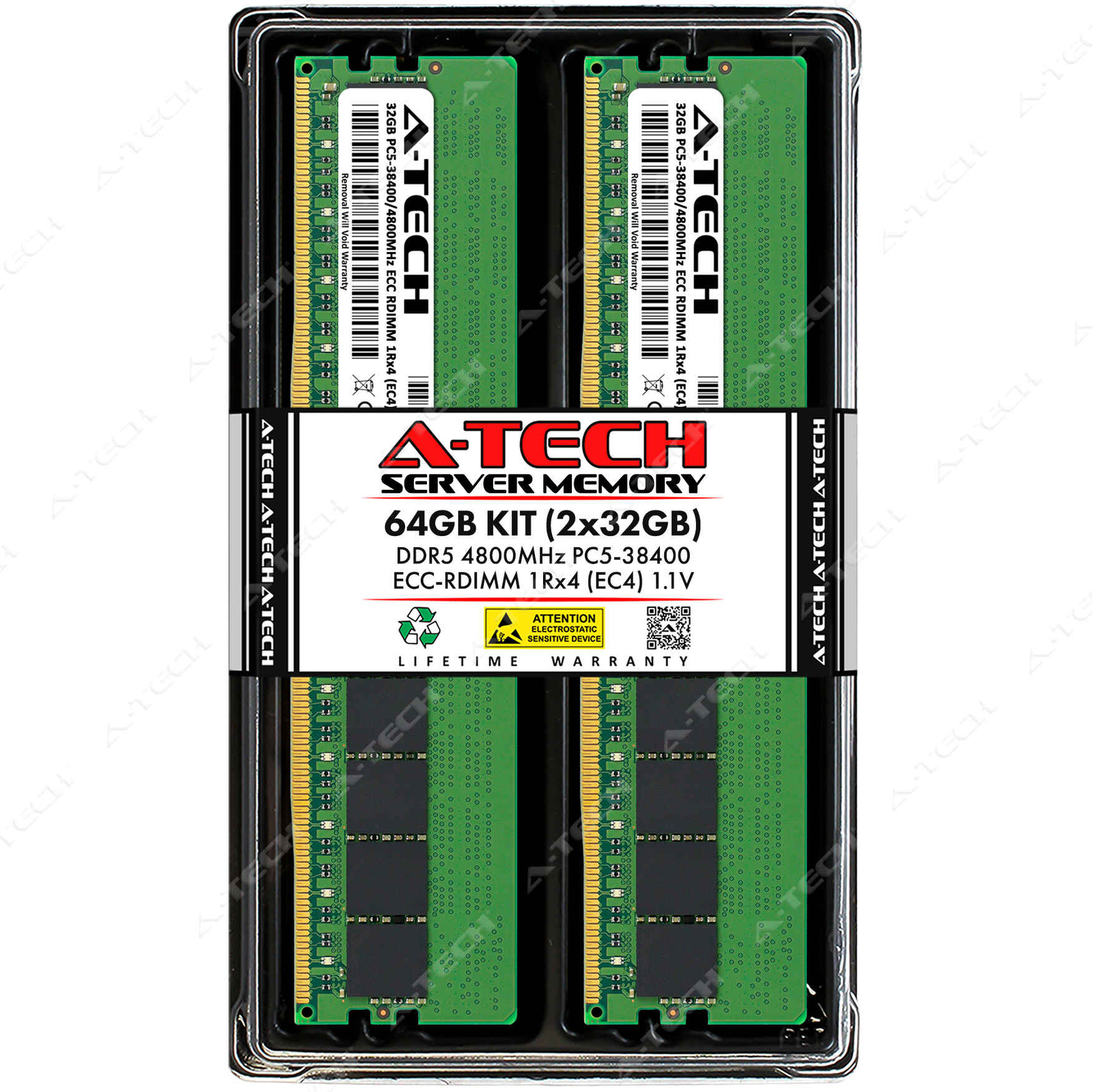 64GB 2x32GB PC5-4800 EC4 RDIMM Supermicro X13DEG-QT X13SWA-TF X14SBHM Memory RAM