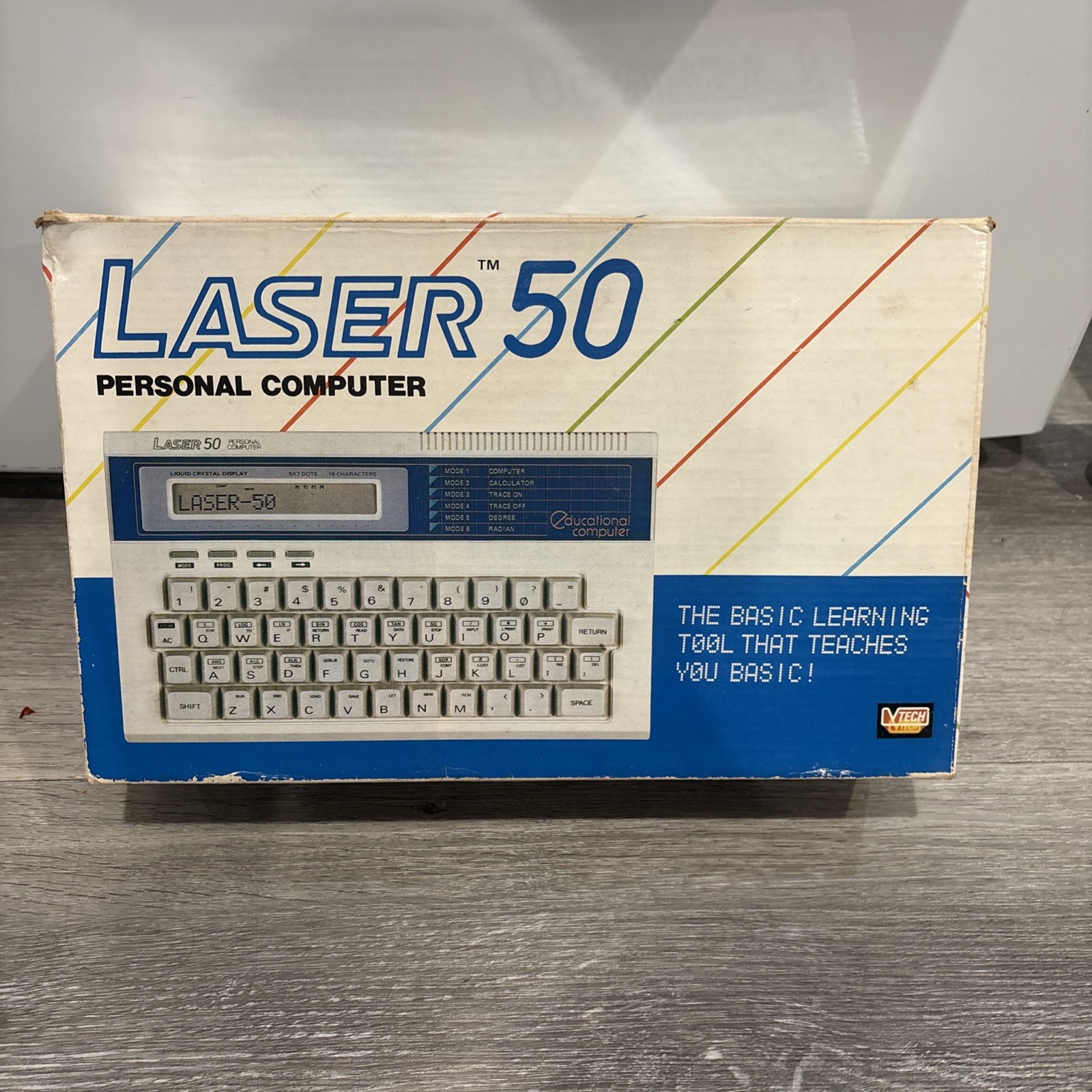 VINTAGE 1984 VTech LASER 50 PERSONAL COMPUTER W MANUAL IN ORIGINAL BOX RARE