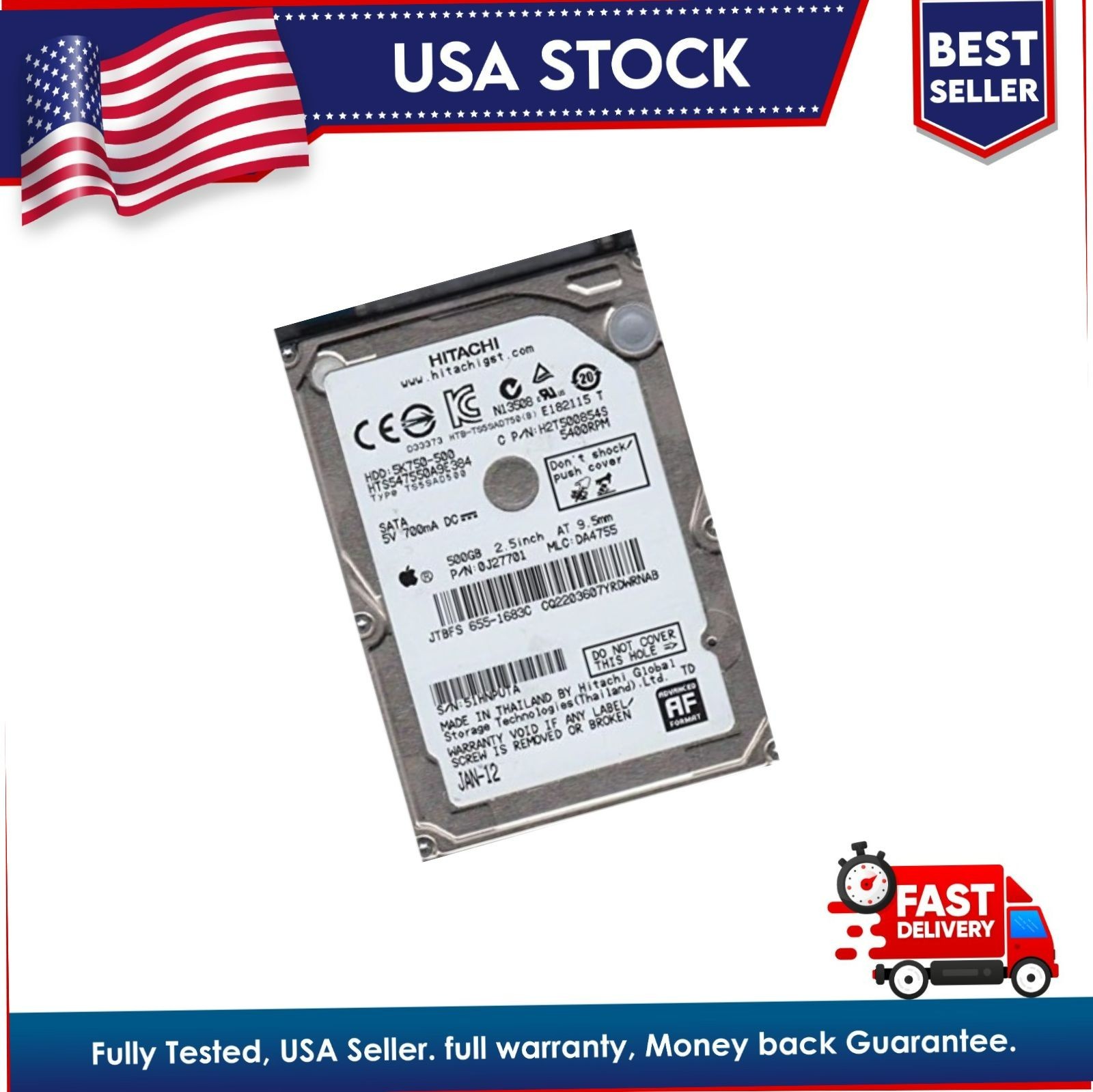 Hitachi HTS545025B9SA02 250GB 5400RPM Apple 655-1538D 250GB Sata 5K500.B-250 USA