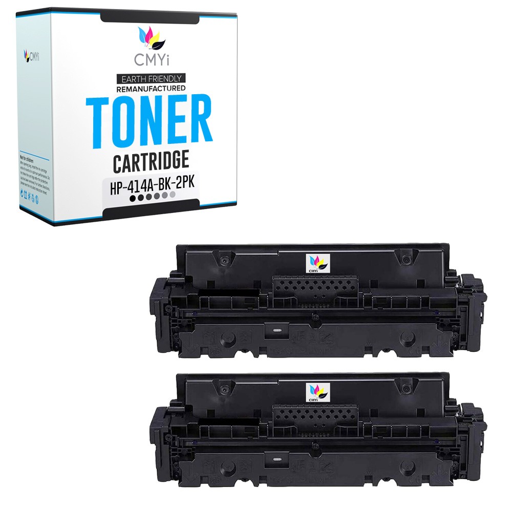 CMYi 2-Pack Replacement 414A Black Cartridge for HP Color LaserJet Pro M454dn