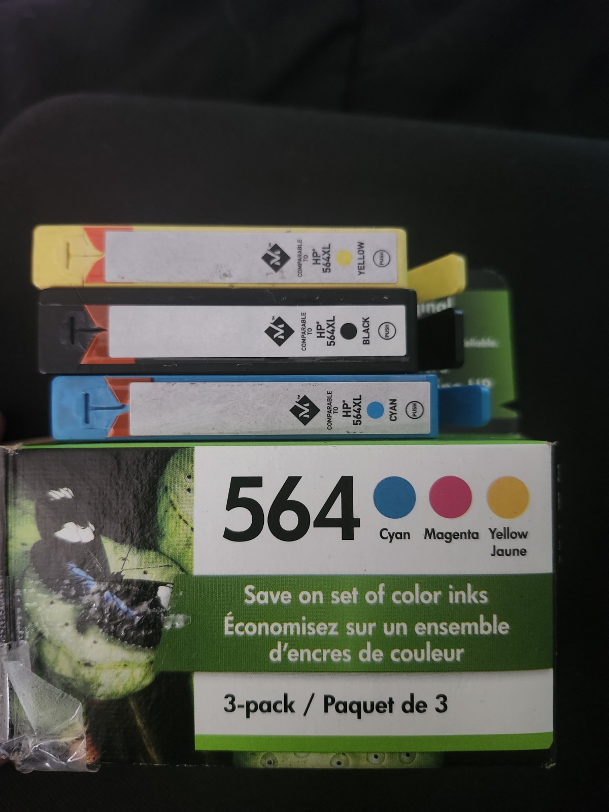 HP 564 Tri-Color Ink Yellow Black Cyan  (Read) Hp DeskJet/OfficeJet/PhotoSmart
