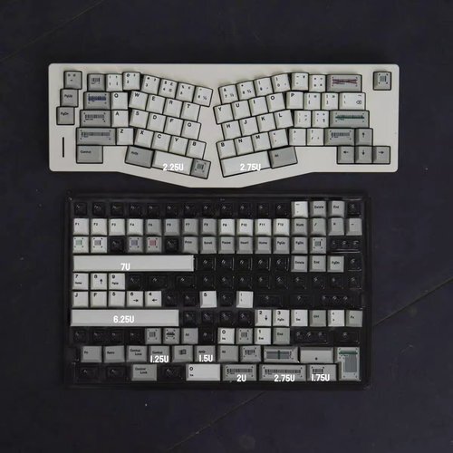 Retro Barcode Theme Keycaps 143Pcs/set PBT Cherry Profile