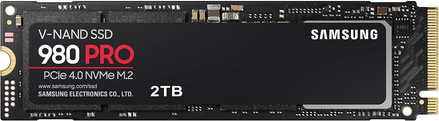Samsung 980 PRO SSD 2TB PCIe NVMe Gen 4 Gaming M.2 Internal SSD MZ-V8P2T0BAM