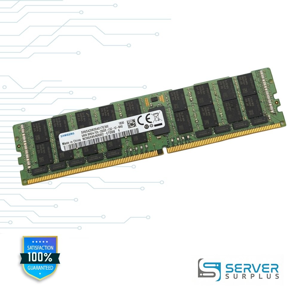 Samsung 64GB DDR4-2666 PC4-21300 4DRx4 ECC LR LRDIMM M386A8K40BM2-CTD6Q