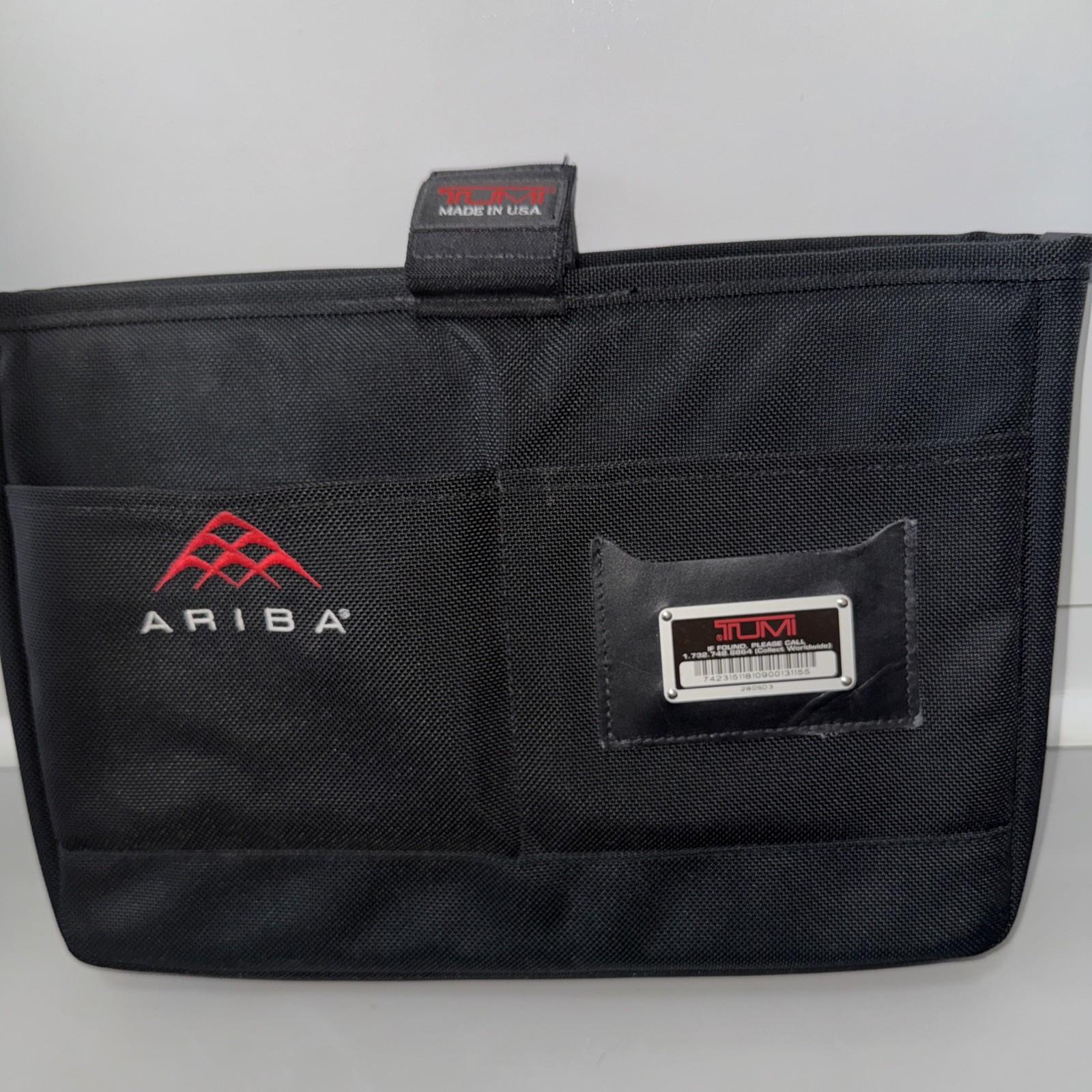 TUMI 280SD3 Black Ballistic Padded Nylon Laptop Computer Sleeve Insert 14"