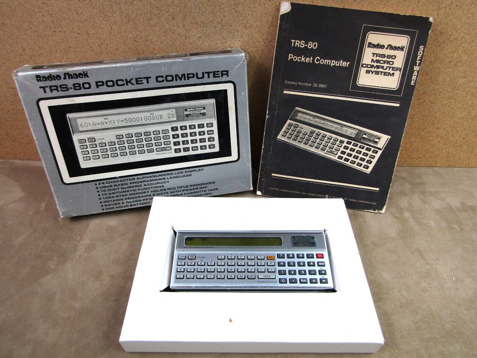 RARE VINTAGE RADIO SHACK NO.TRS-80 POCKET COMPUTER IN BOX CAT. NO.26-3501