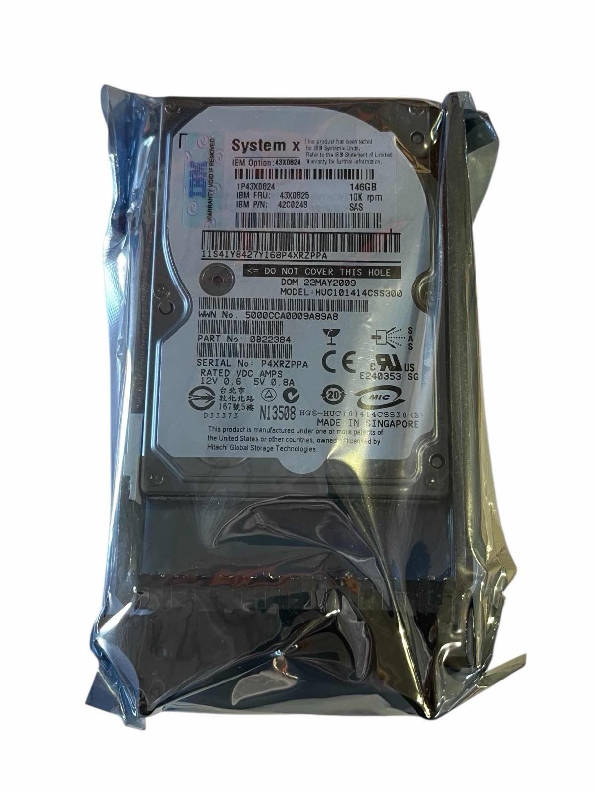 Hard Drive IBM 42D0422 42C0251 HUC101414CSS300 146GB 10K SAS 2.5''