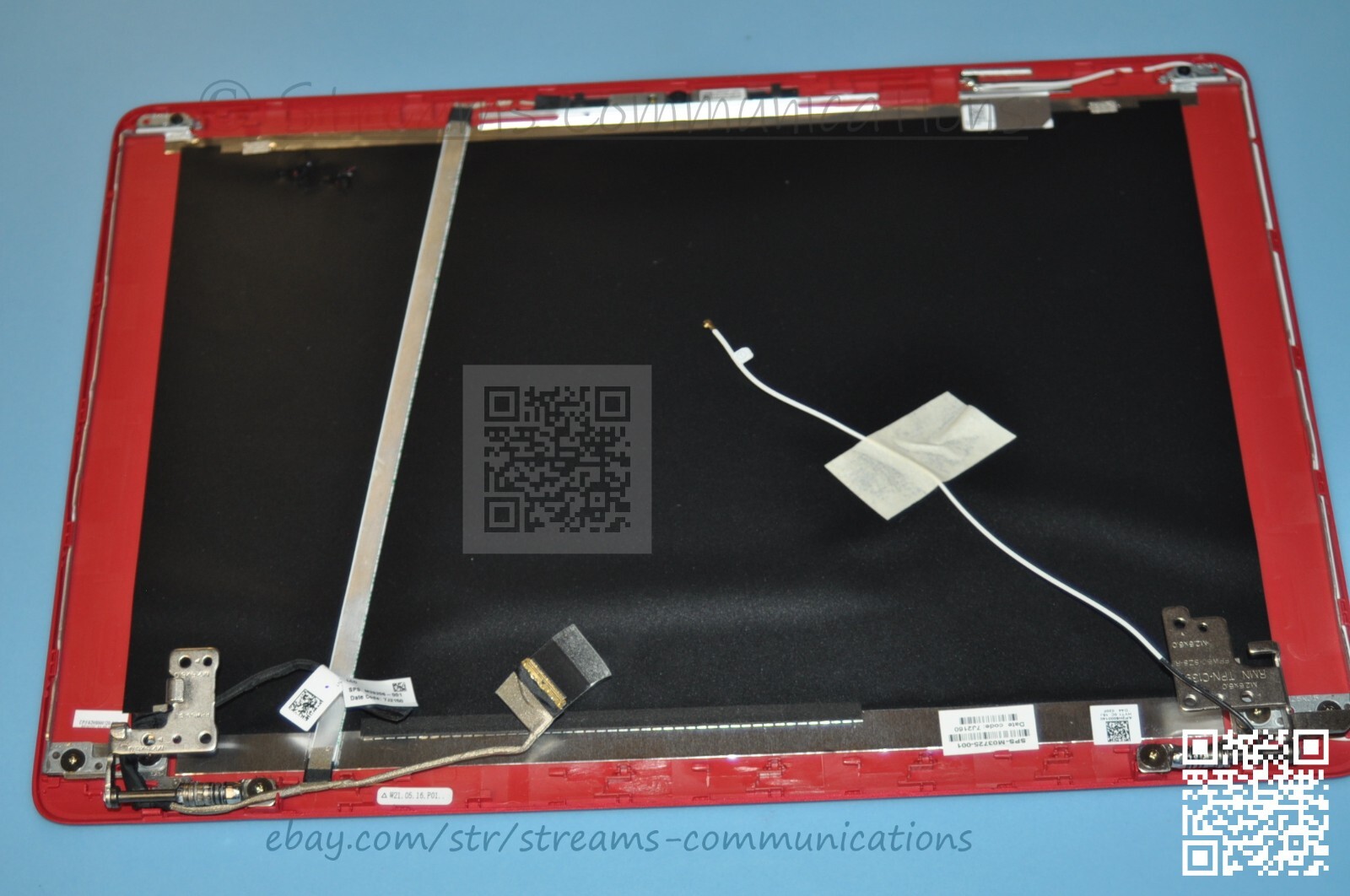 HP 15-DW 15-dw0081wm Cr. Red Laptop LCD Back Cover + Hinges + LCD Cable + Webcam