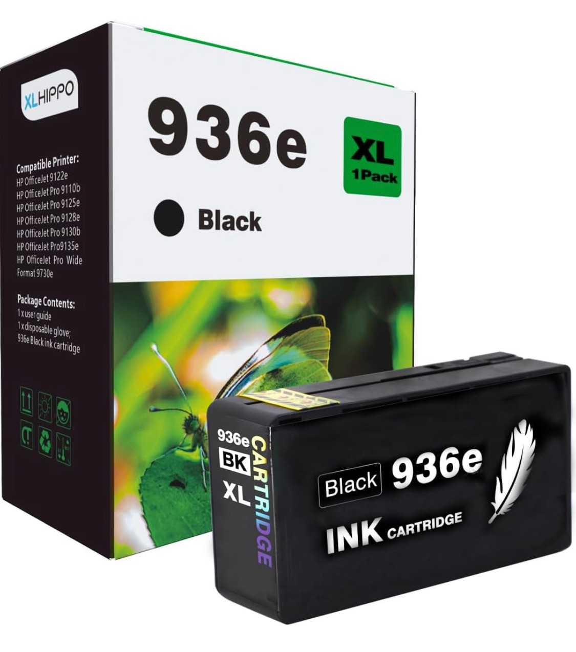 XLHippo 936e Black Ink Cartridge High yield