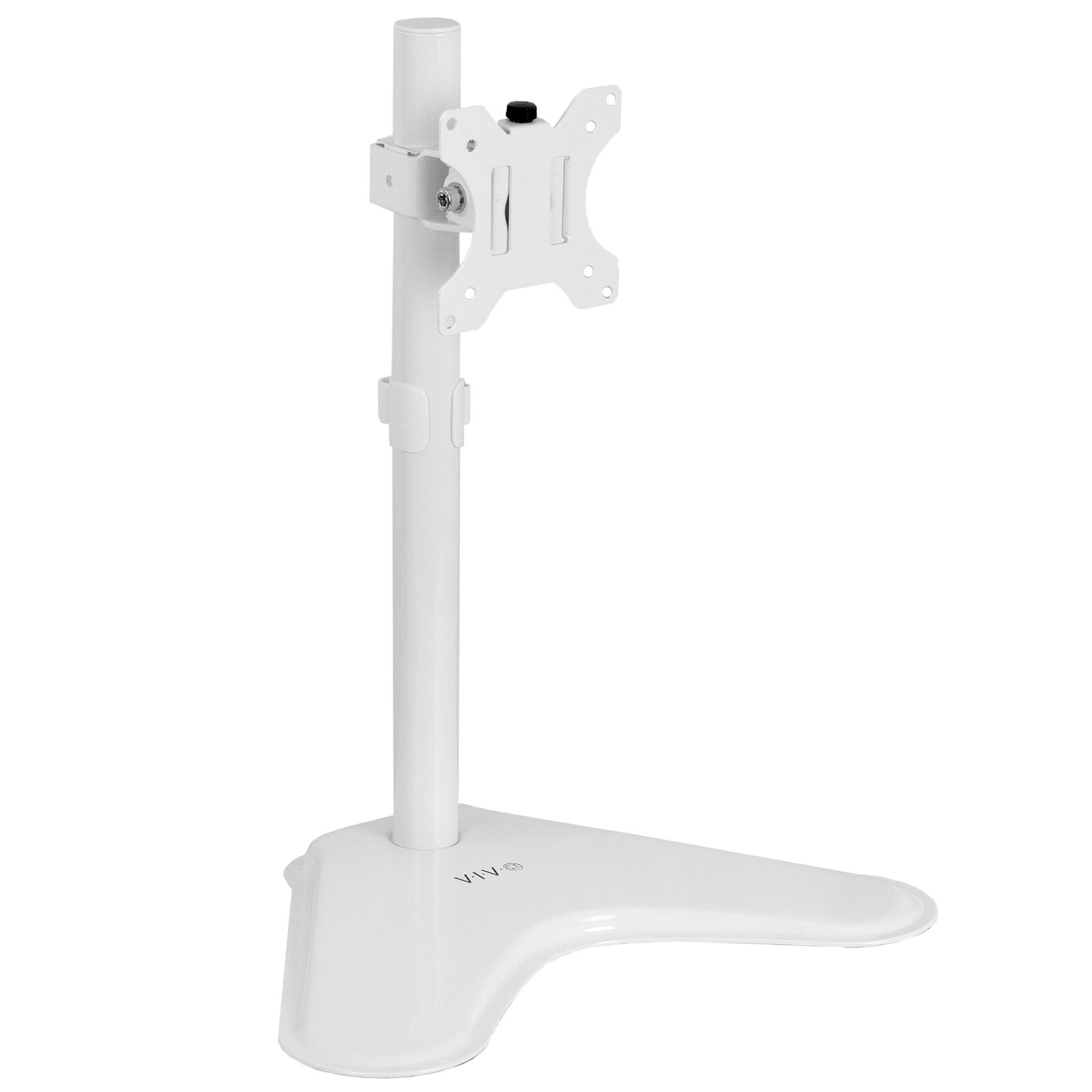 VIVO White Single LCD Monitor Adjustable Desk Stand, Fits 1 Screen