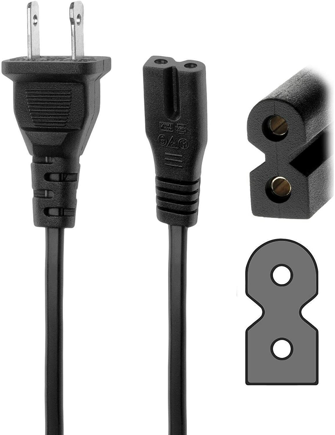 AC Power Cord Cable For Brother QL-650TD Thermal Label Printer