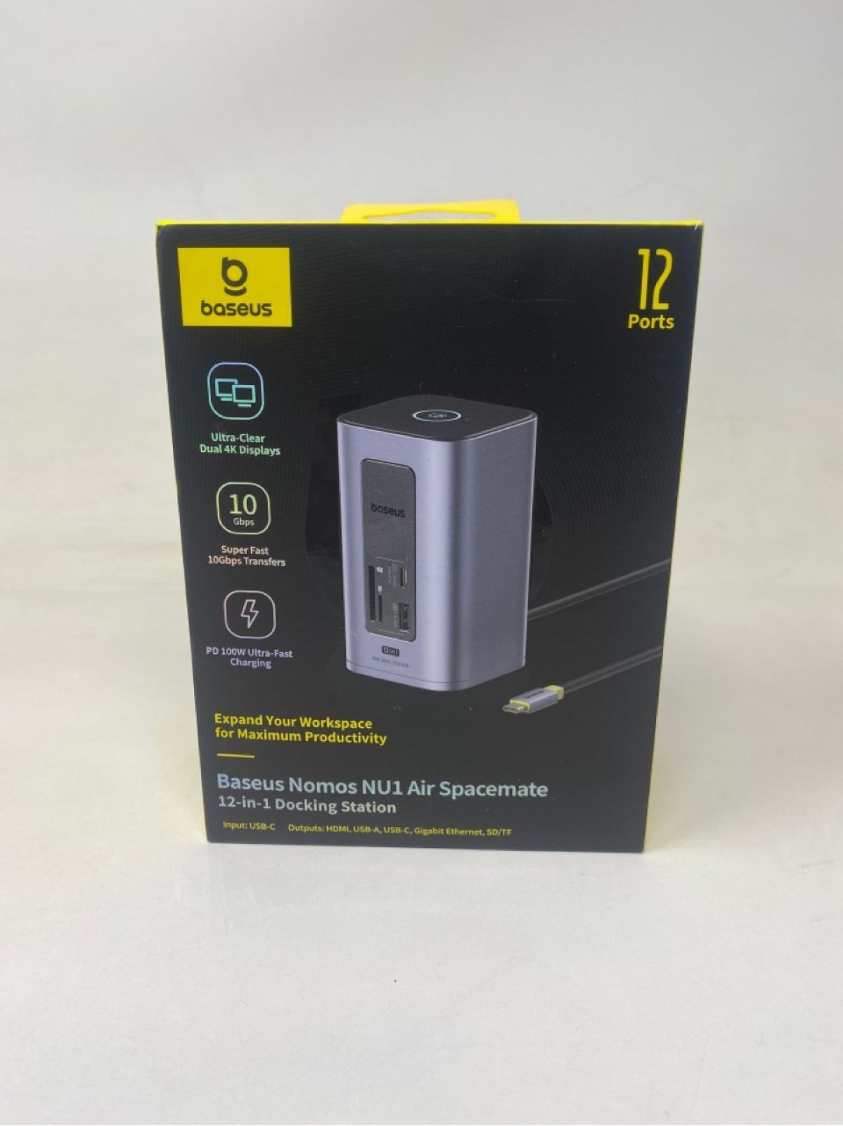 Baseus Nomo NU1 Air Spacemate USB-C Docking Station 4K HDMI Ethernet SD/TF