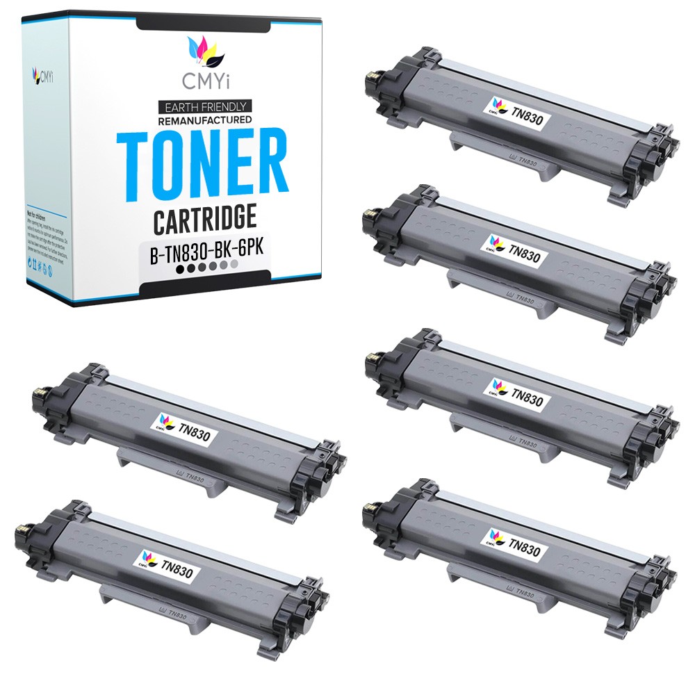 CMYi 6PK Compatible TN830 Printer Toner fits Brother MFC-L2820DW L2900DW L2980DW