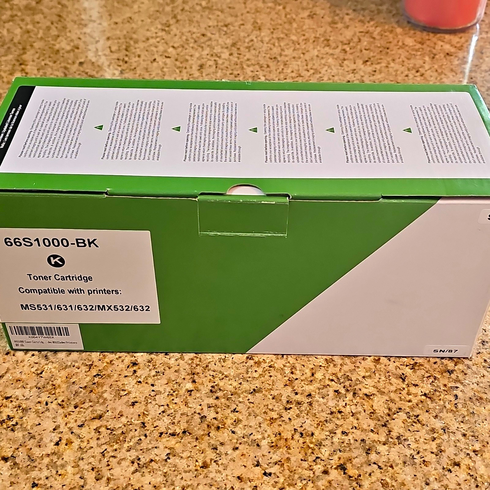SCCOLOR 66S1000 Black High Yield Toner Cartridge for Lexmark MS531 MS631 MS632