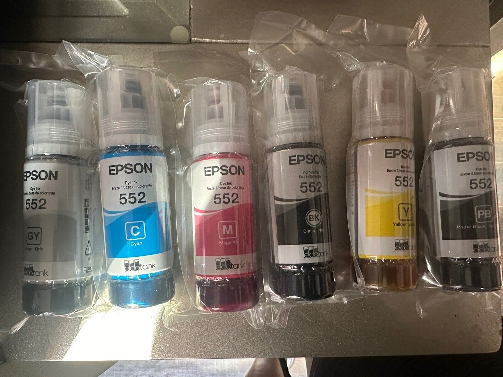 Genuine Epson 552 Ink Bottle 6 Pack for ET-8500 ET-8550