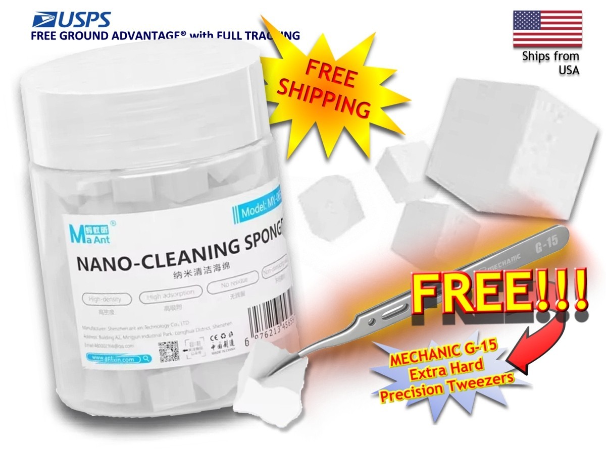 MaAnt MY-065 High Density Nano Cleaning Sponges w/High-hard Tweezers - 