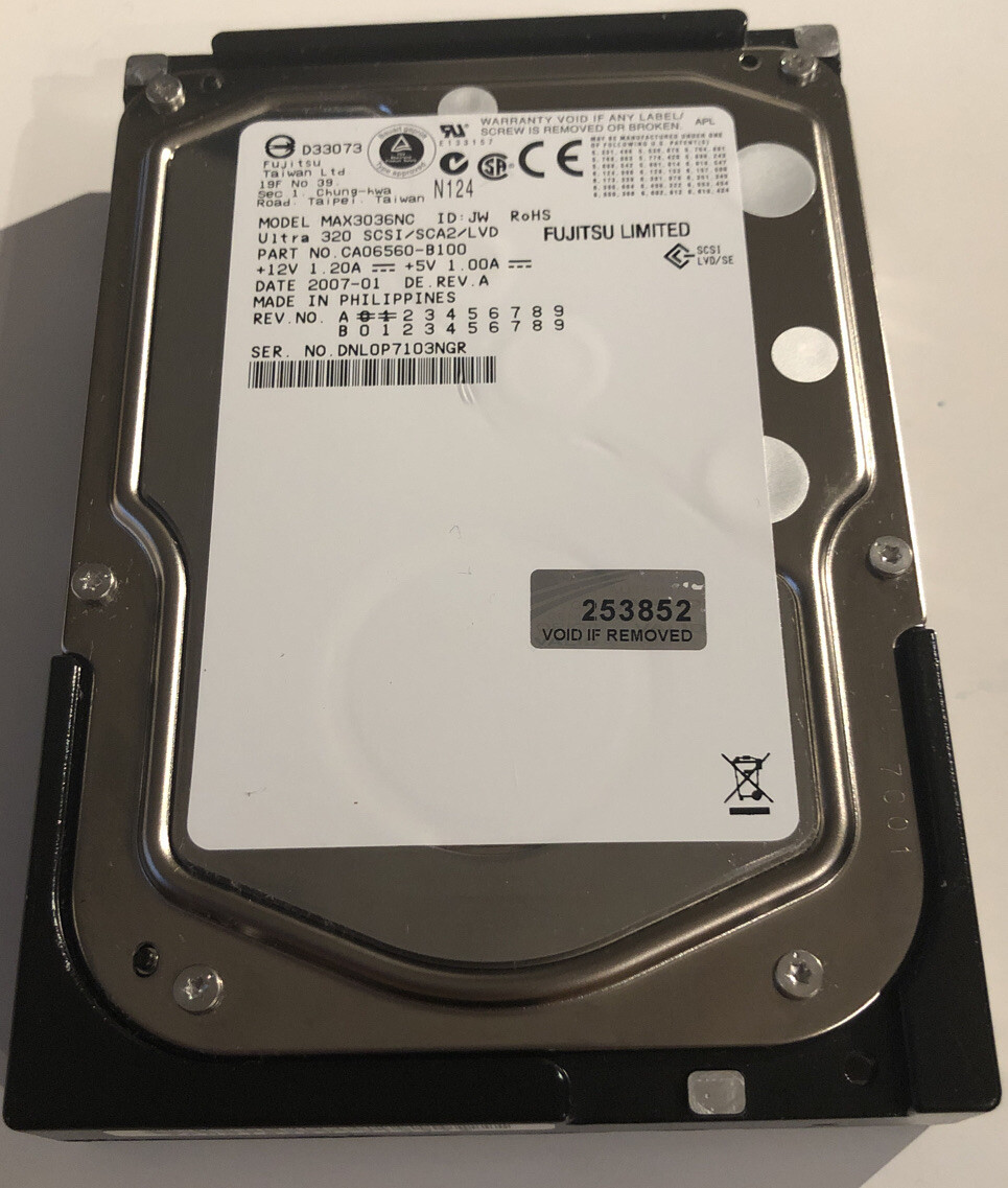 MAX3036NC Fujitsu MAX 36GB 3.5" 15K 3Gbps SAS Hard Drive+
