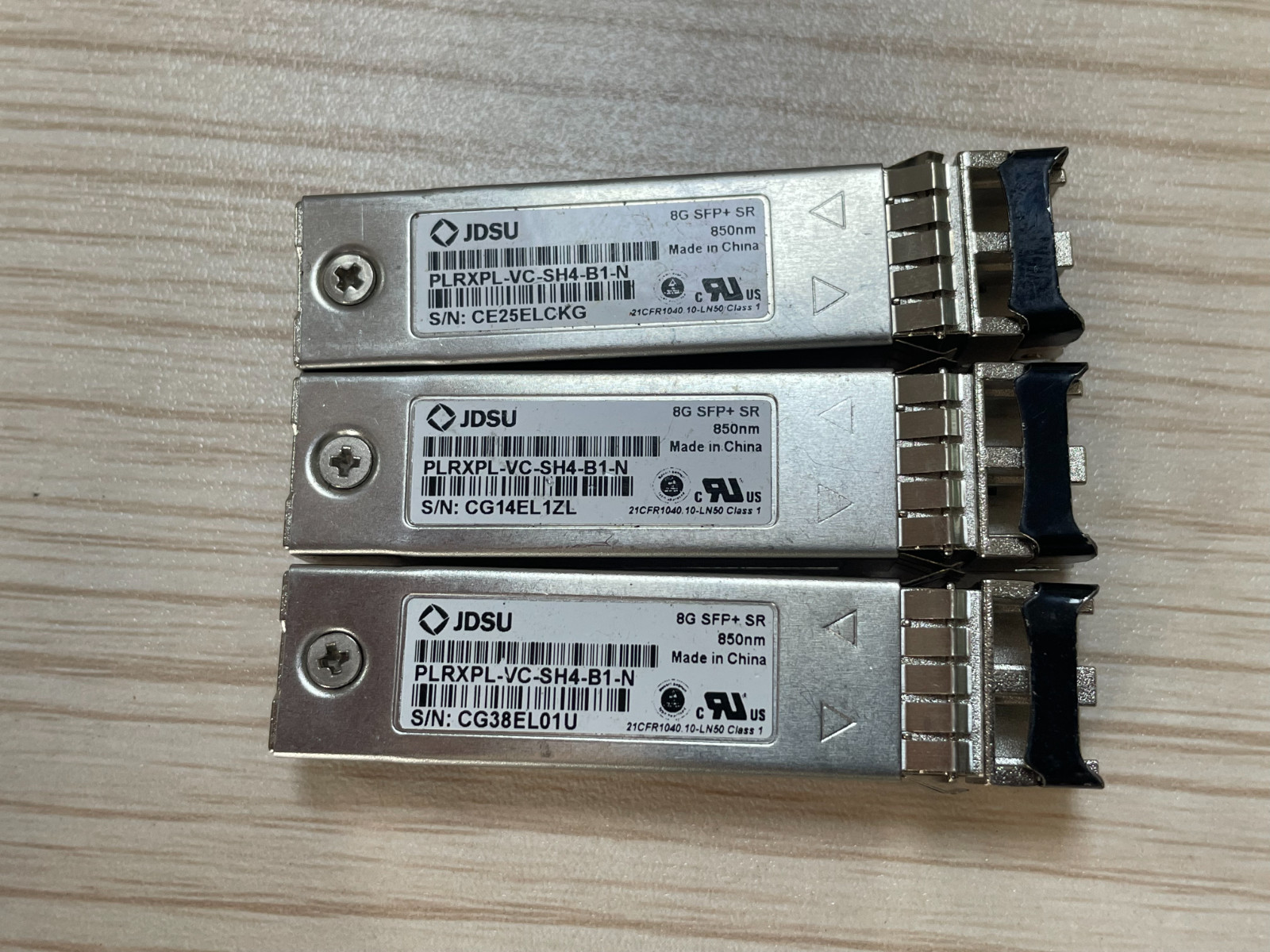 3PCS JDSU PLRXPL-VC-SH4-B1-N SFP+ 8G 850nm Transceiver
