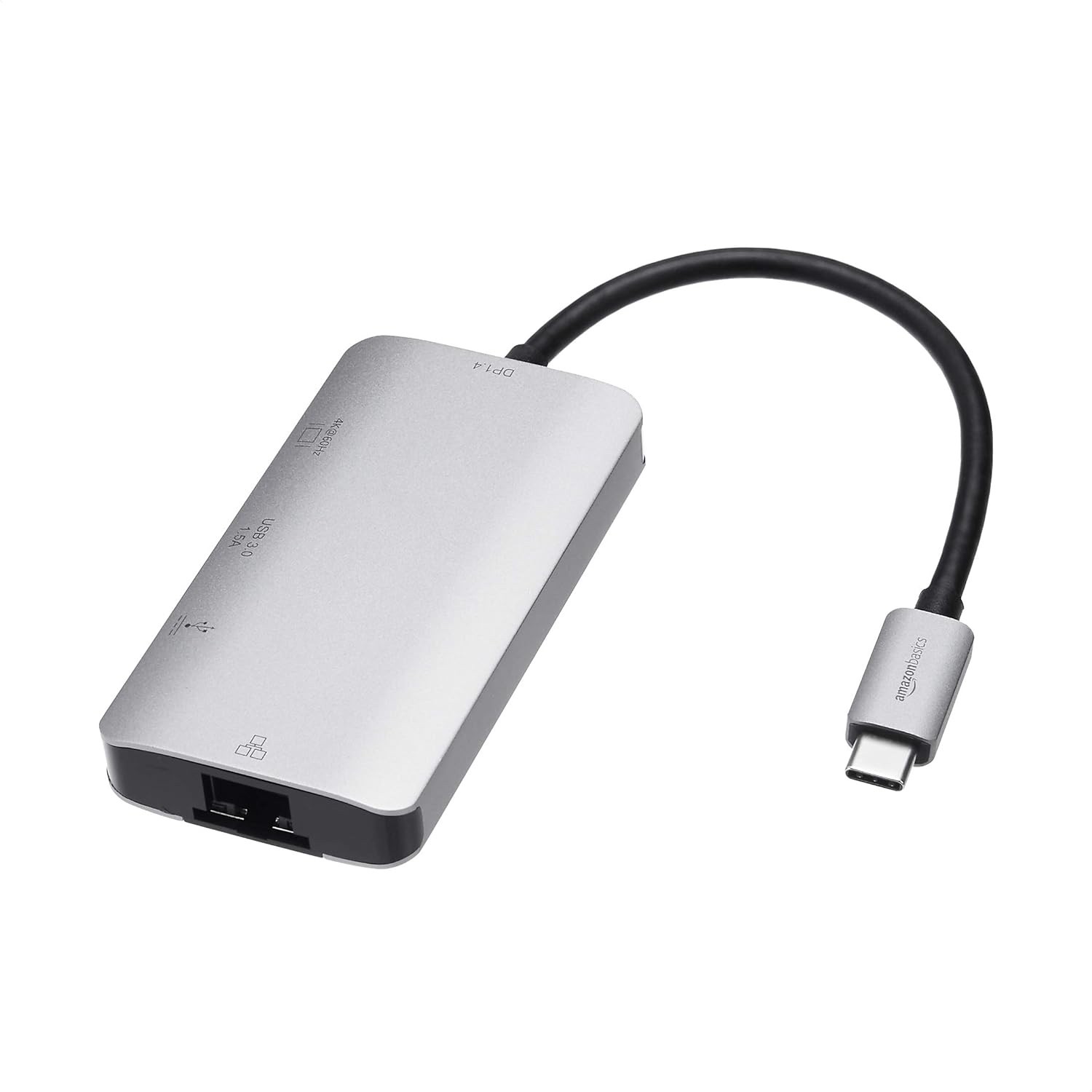 Amazon Basics 4-in-1 USB-C Adapter with HDMI, Ethernet Port, USB 3.0 and 100W PD
