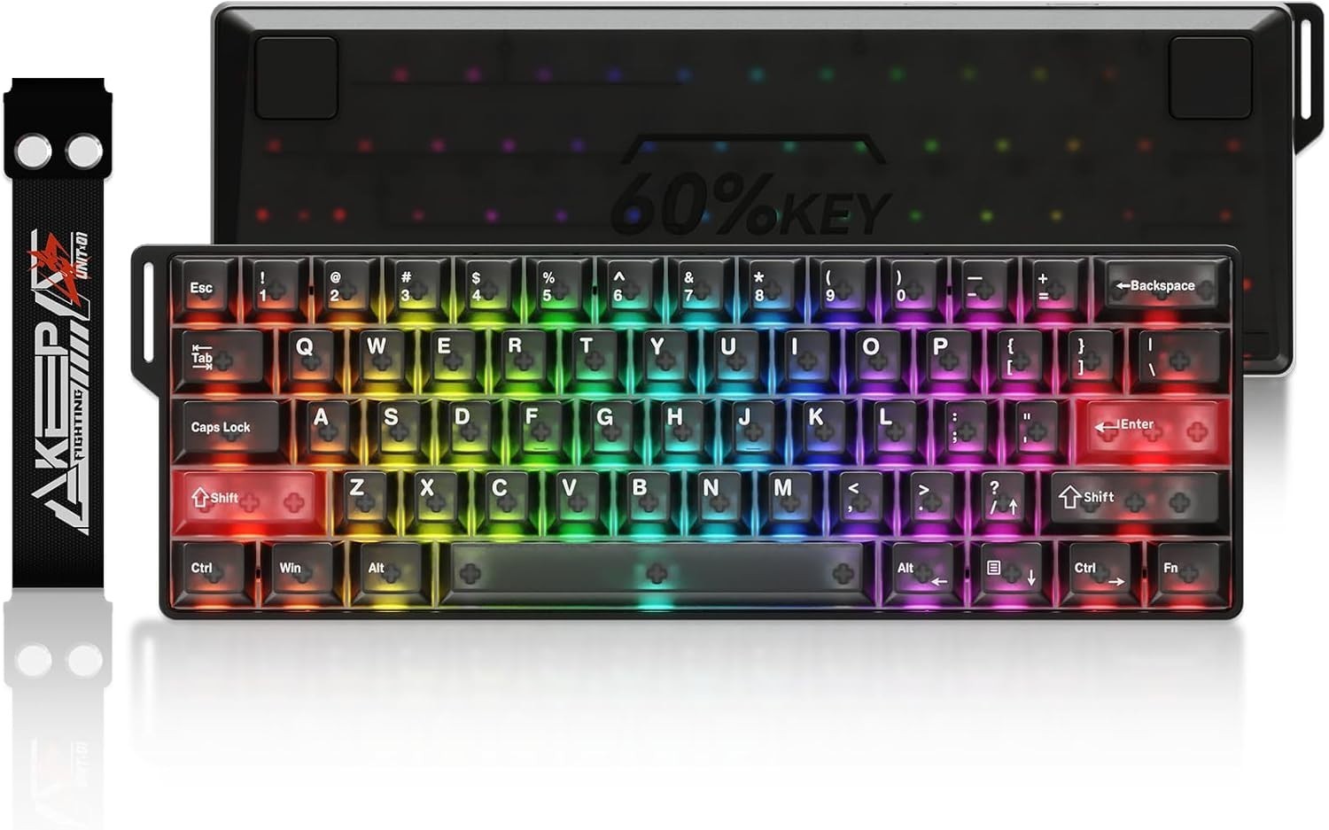 DAREU COOL60 60% Wired Magnetic Switch Mechanical Gaming Keyboard Transparent