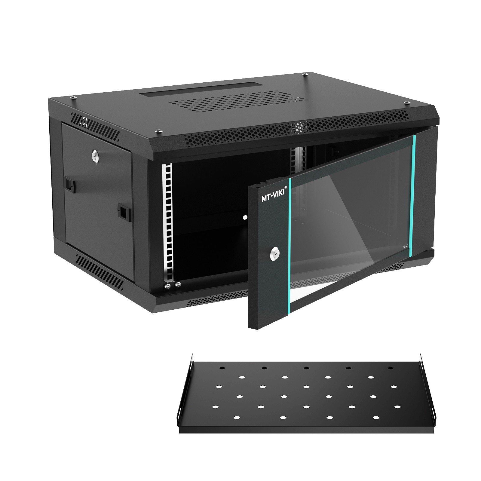 MT-VIKI 6U Wall Mount Server Cabinet Network Rack 17.7'' Deep for 19'' Equipment