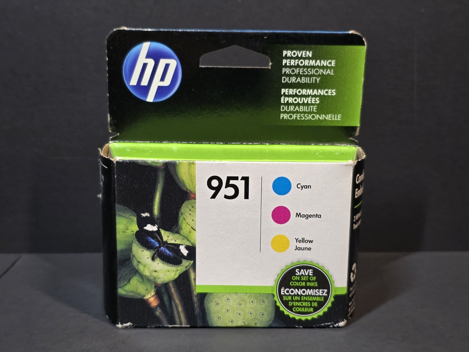 NISB HP 951 - 3PK COLORED INK  08/2017 Exp SEALED BOX