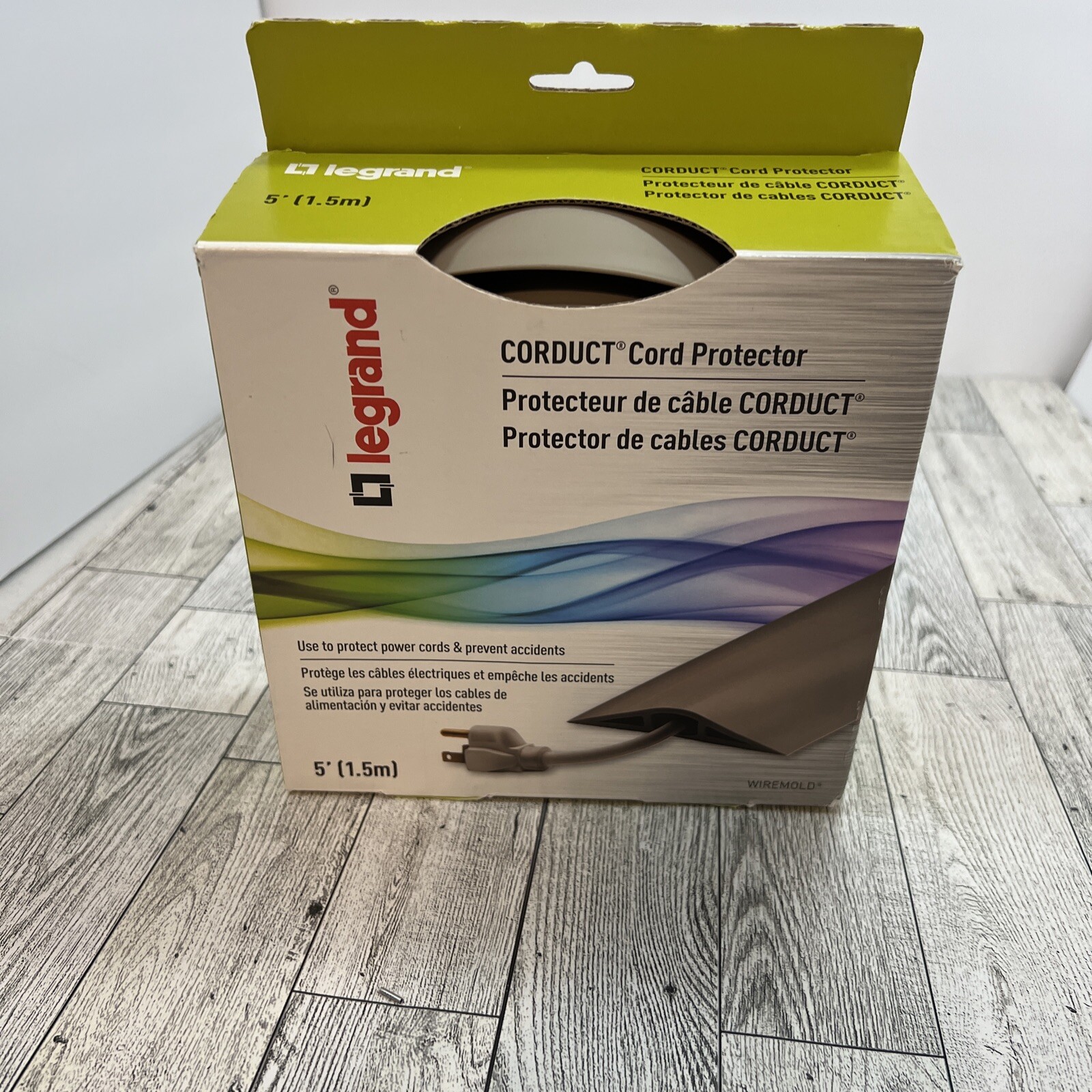 Legrand Cord Protector  Corduct Overfloor (Wiremold CDI-5), 5 feet, Ivory