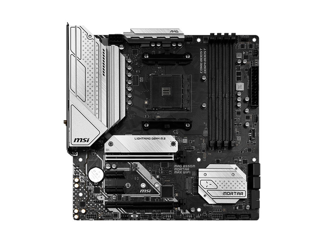 MSI MAG B550M MORTAR MAX WIFI AM4 AMD B550 Micro ATX AMD Motherboard