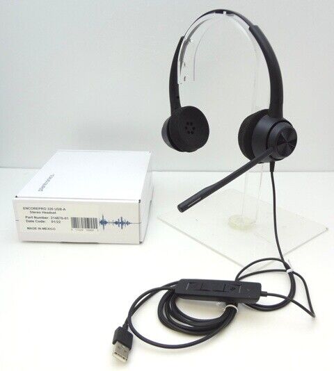POLY EncorePro 320 EP320 Stereo USB-A Wired Office / Call Center PC Headset NEW