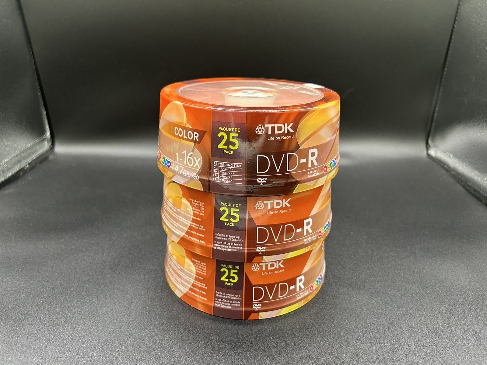 TDK 4.7GB 16x DVD-R (25-Pack Spindle) 3x25pack New & Sealed