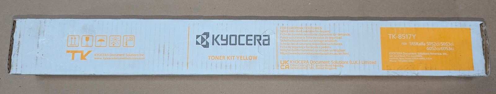 Genuine Kyocera Mita TK8517Y Yellow Toner Cartridge TASKalfa 5052ci/5053ci/6052c