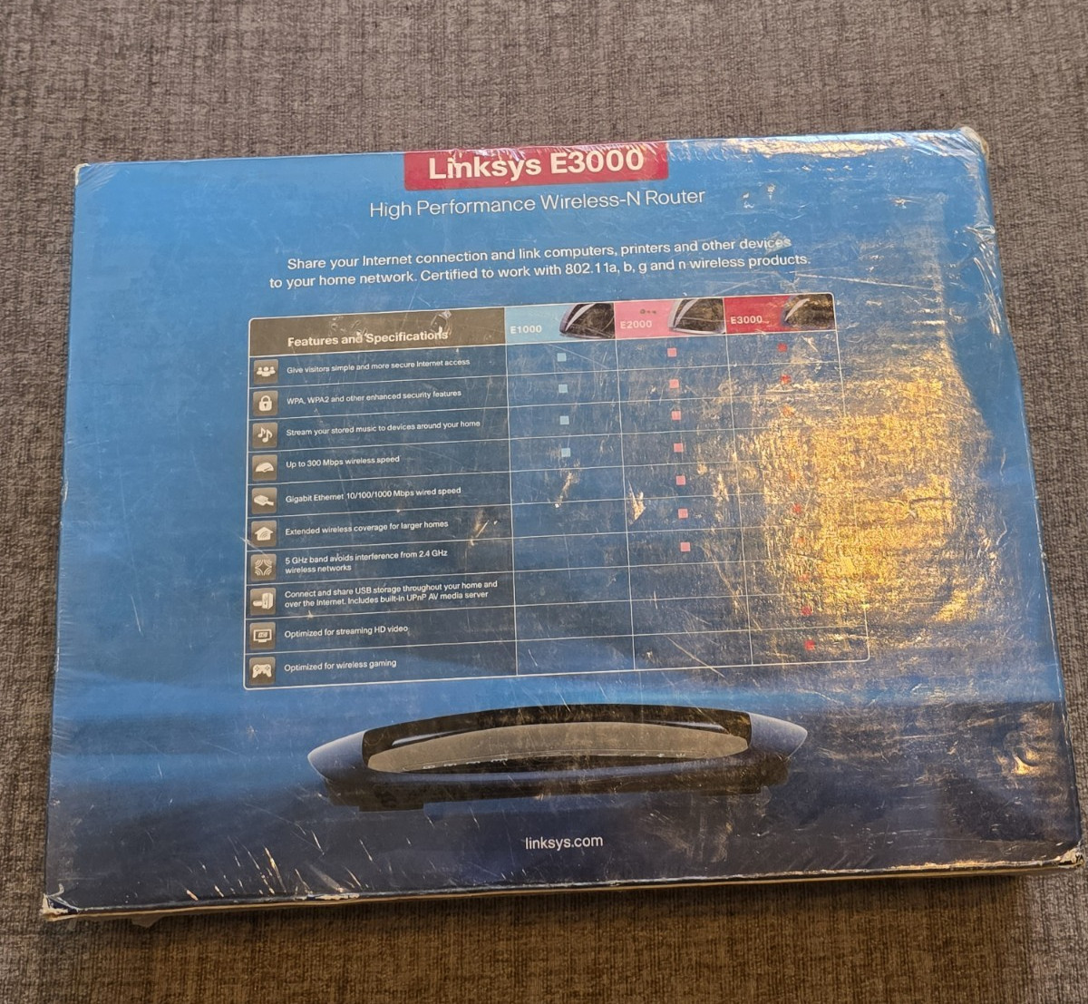 Cisco Linksys E3000 Wireless-N Router Dual Band Gigabit USB New Sealed