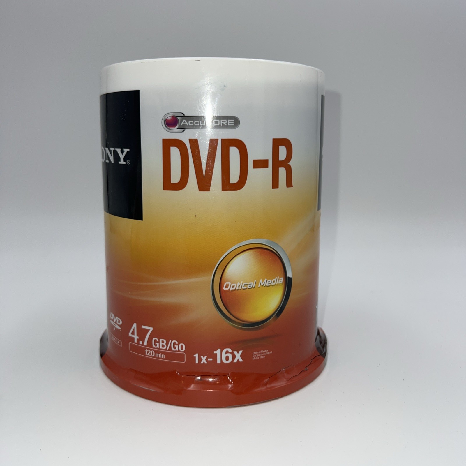Sony 100DMR47SP DVD-R 16x 4.7GB Recordable Storage - 100 Pack New Sealed