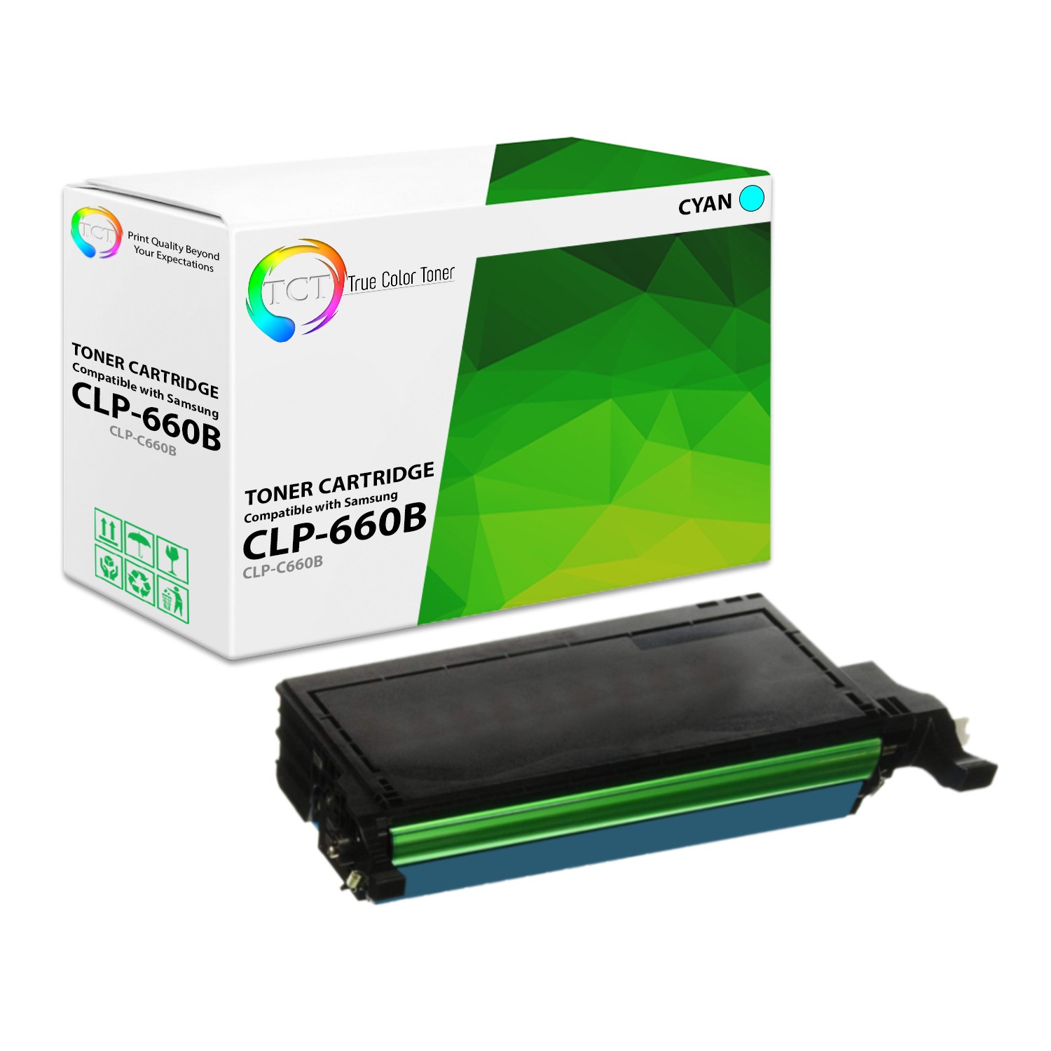 TCT CLP C660B Cyan Toner Cartridge For Samsung CLP660 CLP610 CLX6200 CLX6210