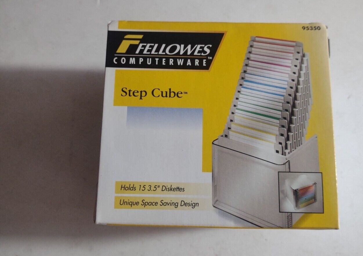 New Fellowes Computerware Step Cube Holding 15 3.5\