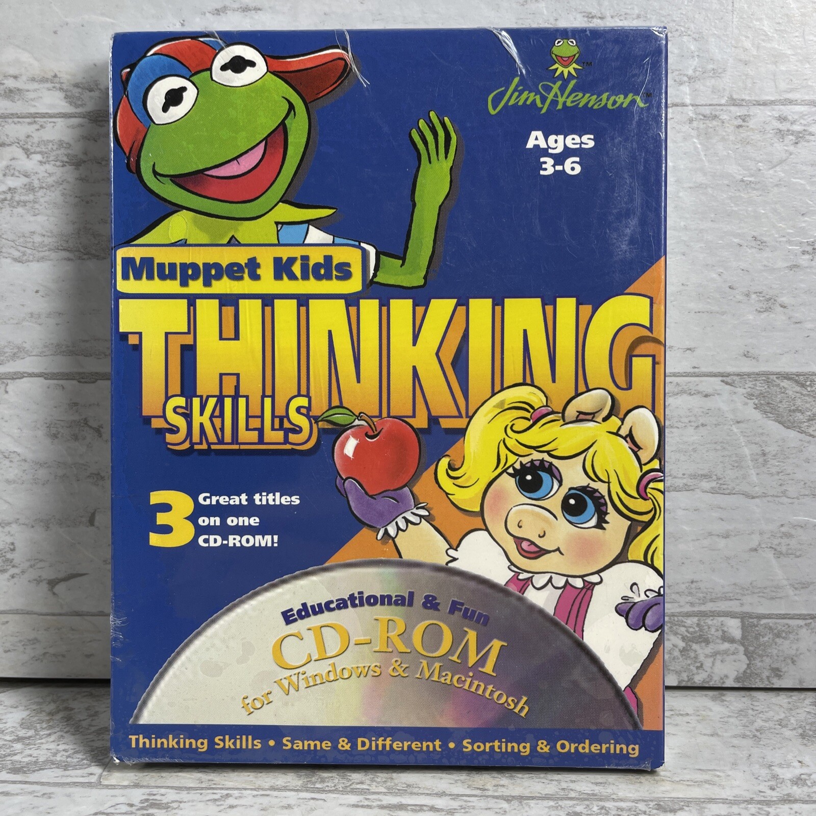 NEW Jim Henson’s Muppet Kids 3 Titles Thinking Skills Brighter Child PC Windows