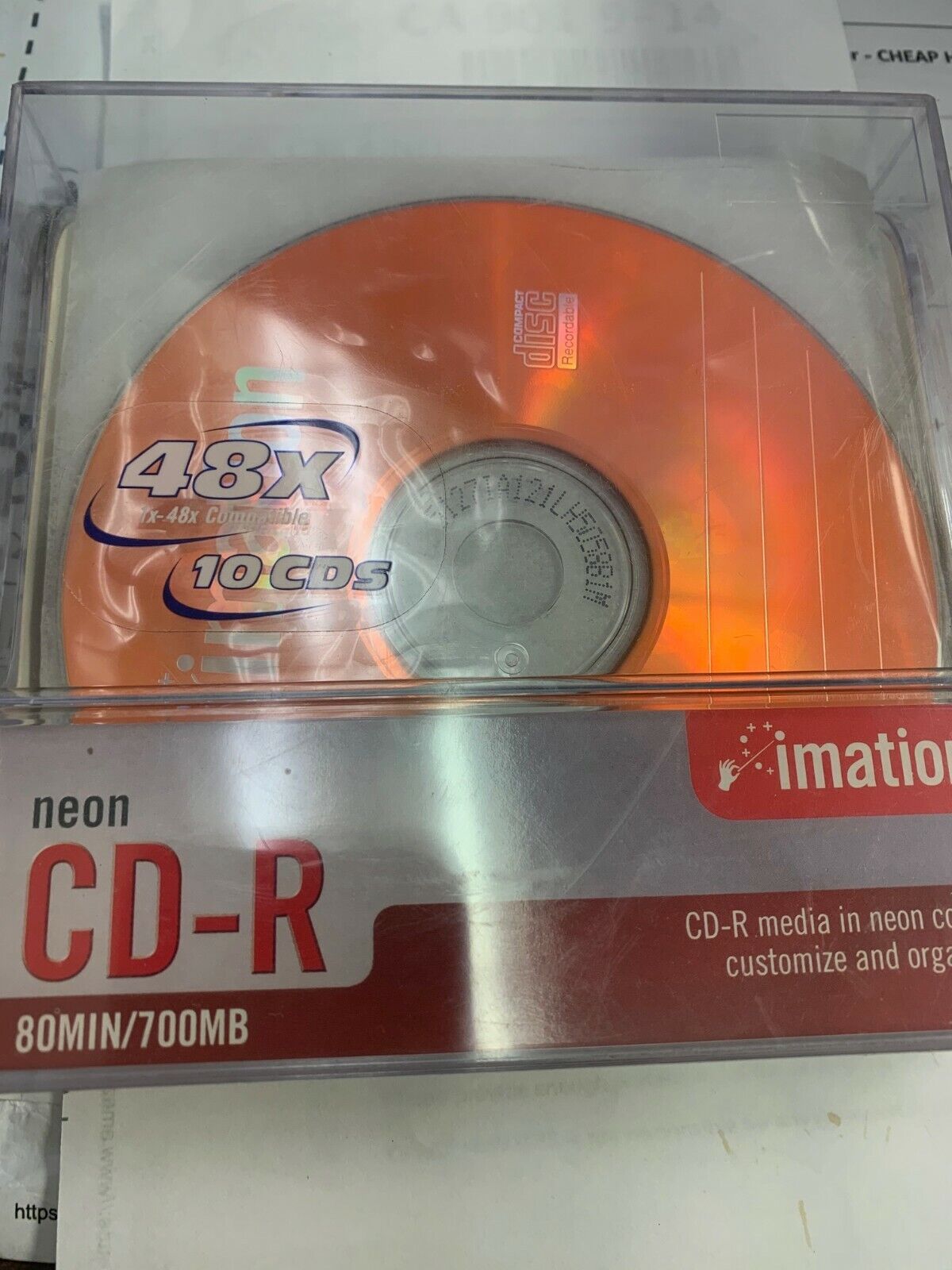 Imation Neon CD-R 10 Pack: 48X, 700MB, 80min 