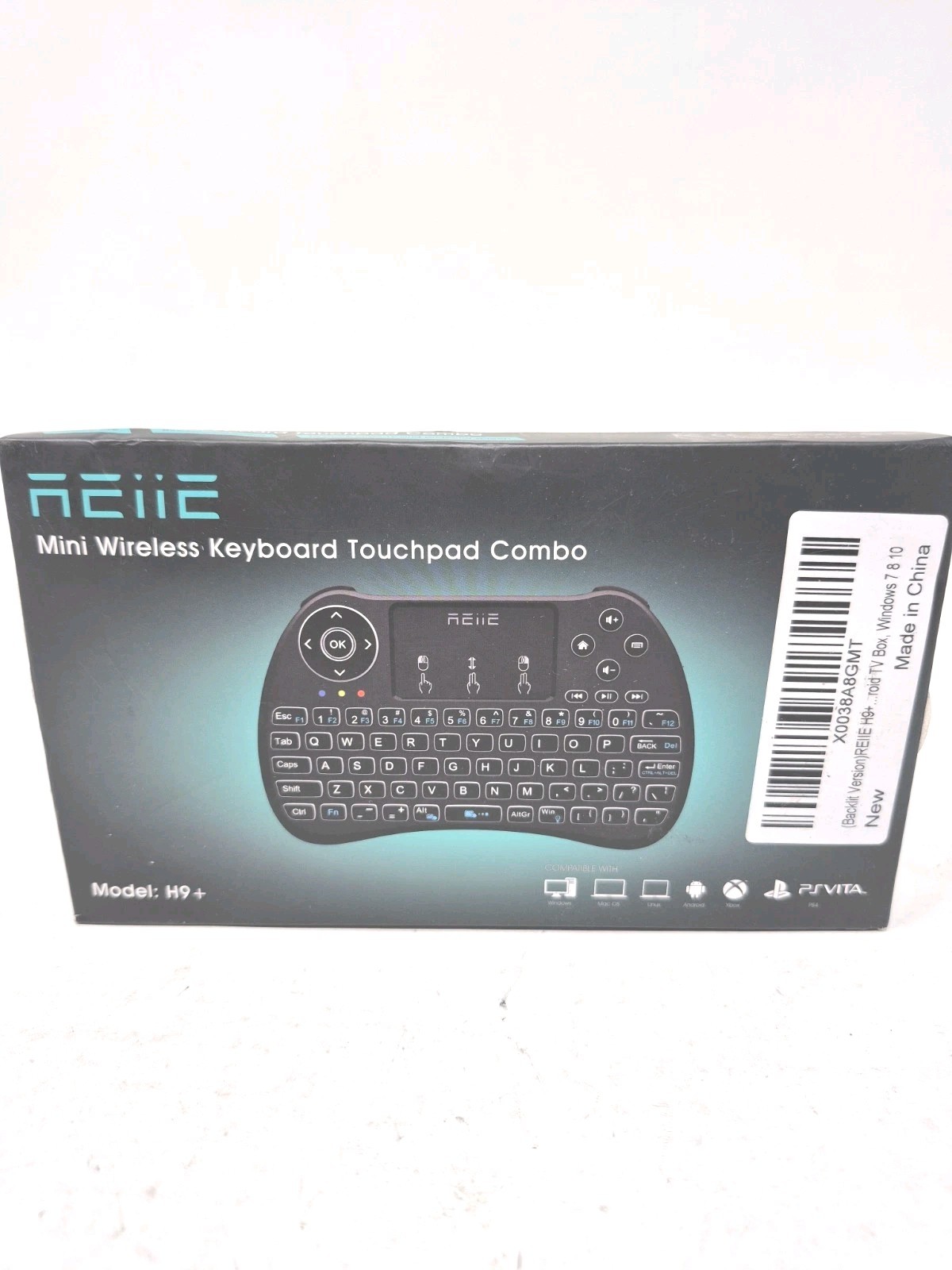 REIIE H9+-Mini Wireless Keyboard Touchpad Combo-New Open Box