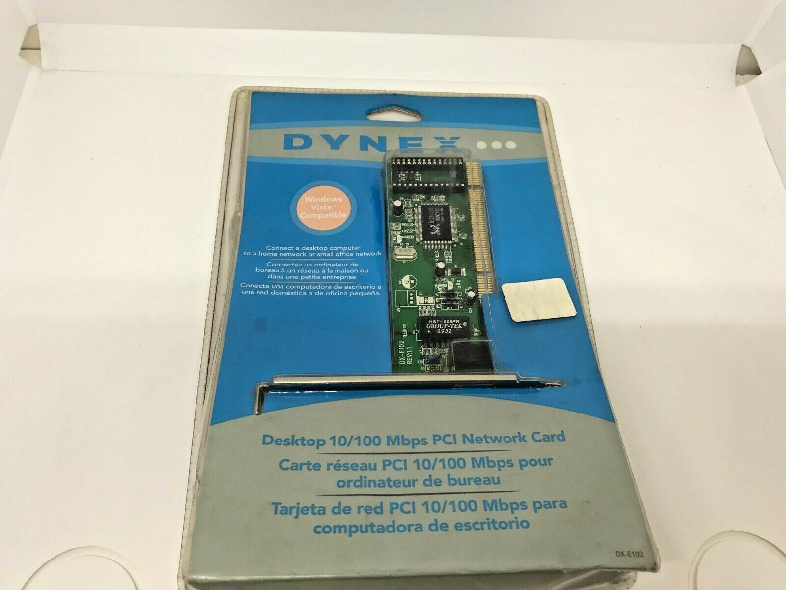 DYNEX NETWORK CARD - 100 Mbps FACTORY SEALED PCI Network card slot; MPN: DX-E102