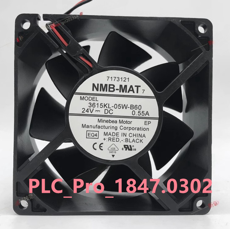 1PCS 24V 0.55A 92*92*38MM 3615KL-05W-B60 inverter cooling fan